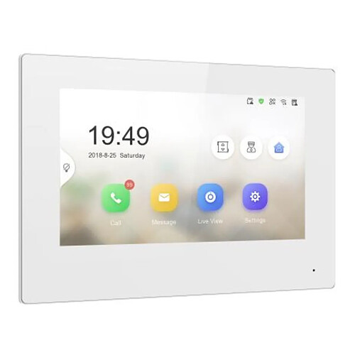 Hikvision DS-KH6320-LE1 - Moniteur interphone vidéo 7" tactile - Blanc