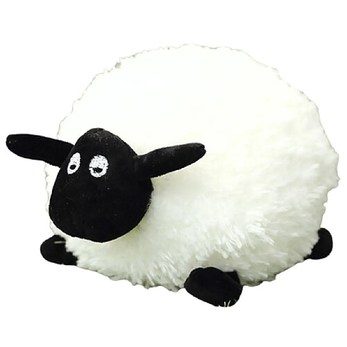 Lean Toys Peluche Doudou Mouton Avec Laine Bouclée Blanche 20cm