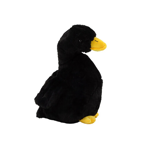 Lean Toys Oie en peluche noire, mascotte, doudou, peluche, canard 30cm