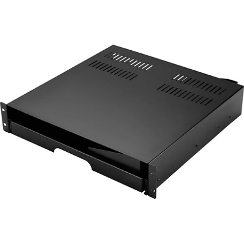 Renkforce RF-7112620 Tiroir de Rack Réseau 19 pouces 2U Extensible pour Profondeur de Rack à partir de 500 mm - Noir