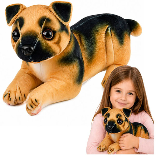 Lean Toys Peluche Chien Berger Allemand Doudou Mascotte Peluche Chien 25 cm