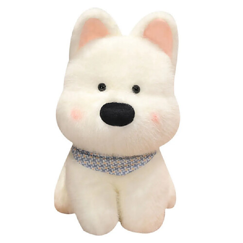 Lean Toys Peluche Douce Doudou Chien avec Foulard Bleu Blanc 33cm