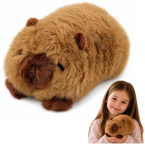 Lean Toys Capybara en peluche Animal Peluche Doudou Marron 16 cm