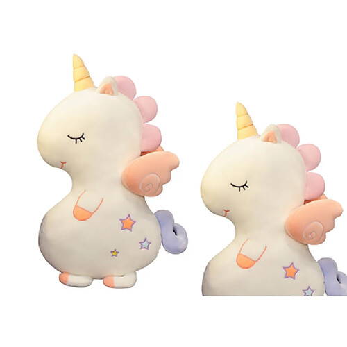 Lean Toys Peluche Douce Licorne Mignonne Blanche 50cm