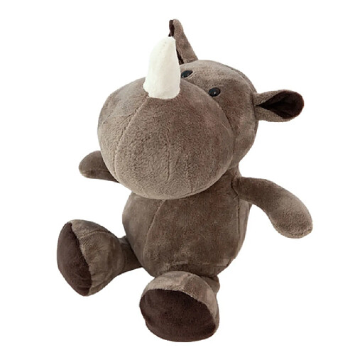 Lean Toys Peluche Doudou Rhinocéros Marron 25cm