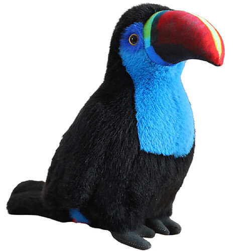 Lean Toys Peluche Oiseau Toucan Peluche Mascotte Doudou Bleu 30cm