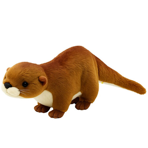 Lean Toys Peluche Doudou Loutre Blanc Marron 50cm
