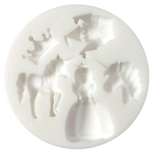 Graine créative Moule silicone licorne princesse - Multicolore
