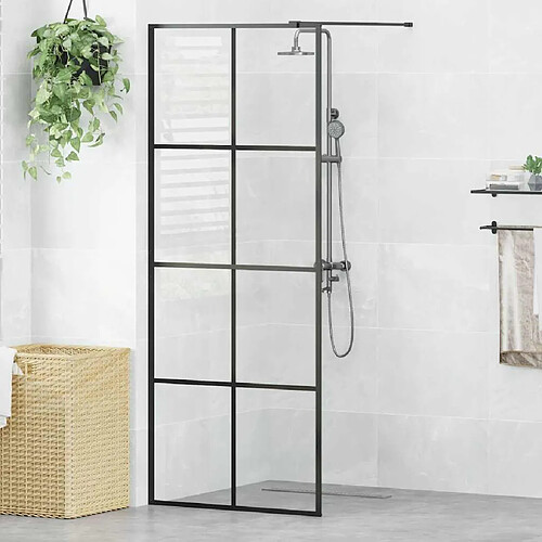 vidaXL Paroi de douche 80x195 Noir