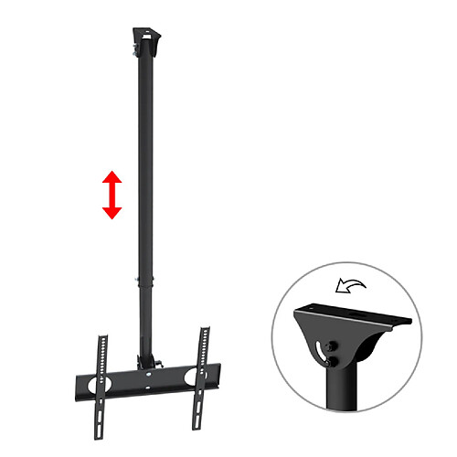 Maclean MC-631 - Support plafond TV 32"-65" noir