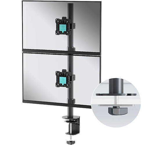 ONKRON Pied Ecran PC Double Ecran 13 - 34 Pouces, 8 kg,VESA 75x75 & 100x100,D208E-B