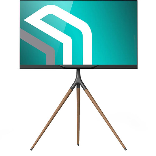 ONKRON Trepied TV Bois Intérieur pour 32 - 65 , 35 kg,VESA 100x100 - 400x400,TS1220-B