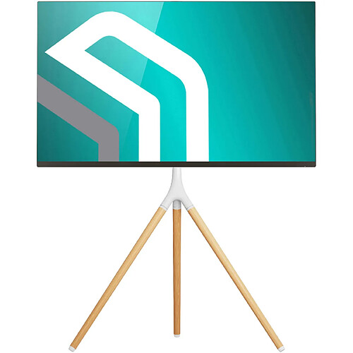 ONKRON Trepied Television Bois pour 32 - 65 TV & Ecran, 35 kg,100x100 - 400x400, TS1220-W