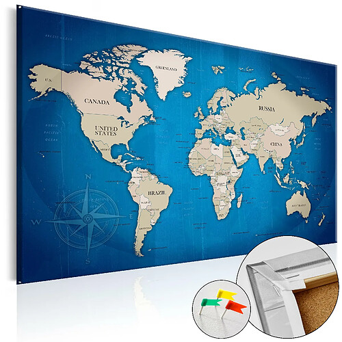 ARTGEIST Dark Blue Trail [Cork Map] - 60x40 cm