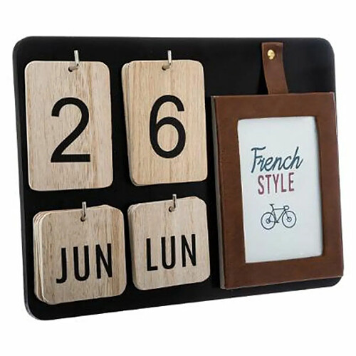 Cadre Décoratif Calendrier Naturel & Noir