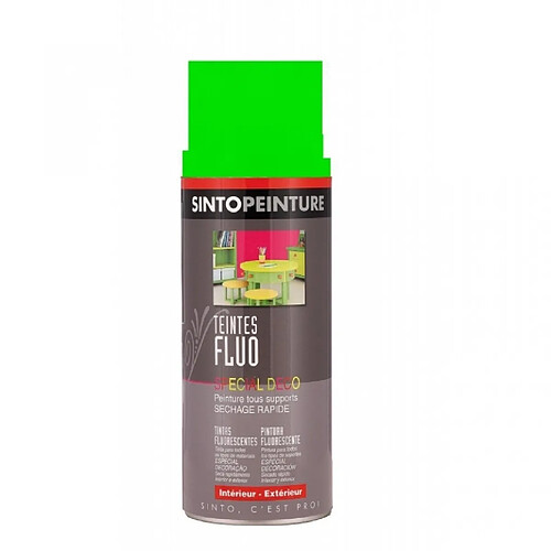 Sinto Aérosol de Peinture Fluo - Vert - 400 ml