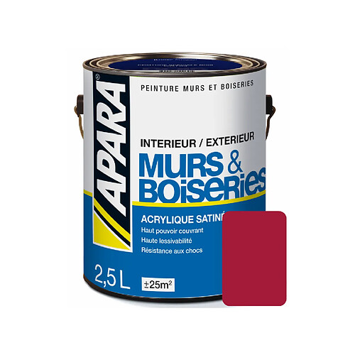Apara Peinture Intérieure - Bordeaux 2,5L
