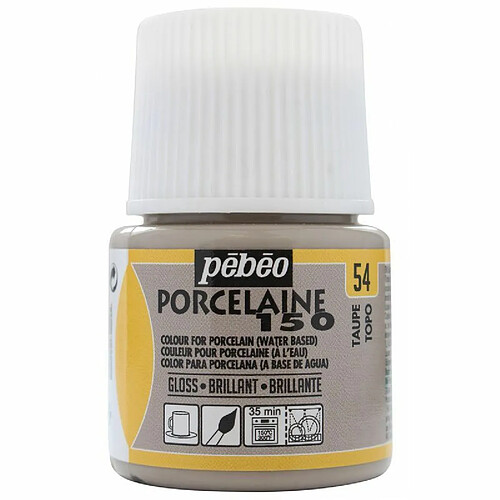 Pébéo Peinture Eau Brillante Porcelaine - Taupe 45 ml