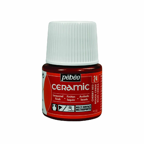 Pébéo Ceramic - Peinture multi-surfaces - Rouge cerise