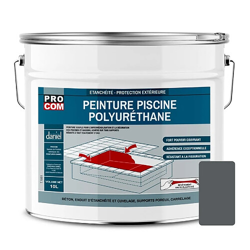 PRO COM Peinture piscine Béton 10L