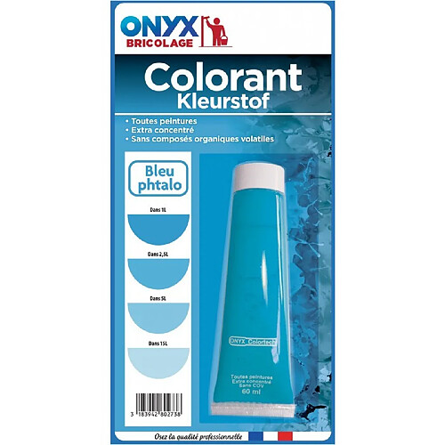 Onyx Colorant Universel "Colortech" - Bleu Phtalo - 60 ml