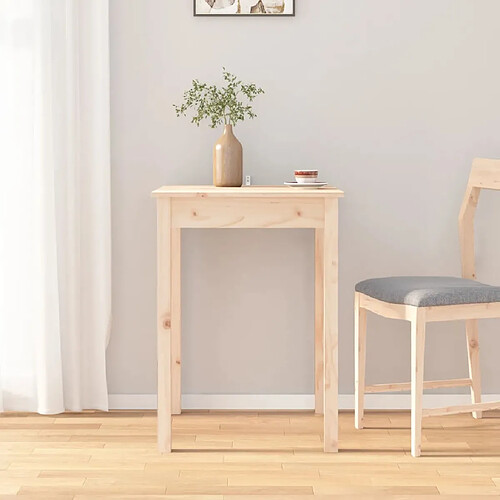 vidaXL Table à manger 55x55 cm - Bois pin