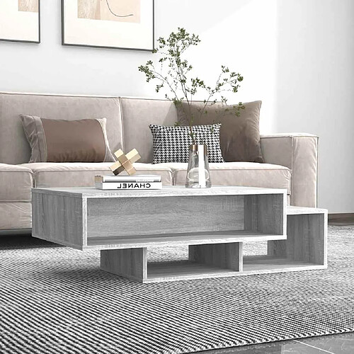 vidaXL Table basse Sonoma gris - 105x55x32 cm
