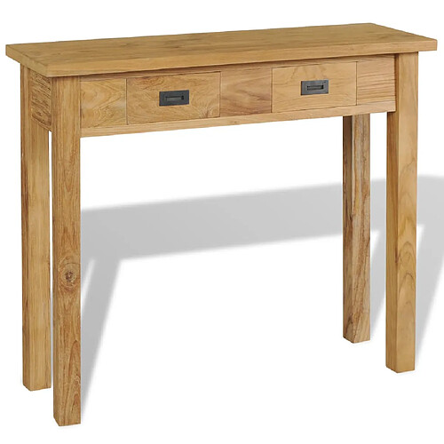 vidaXL Table console teck massif