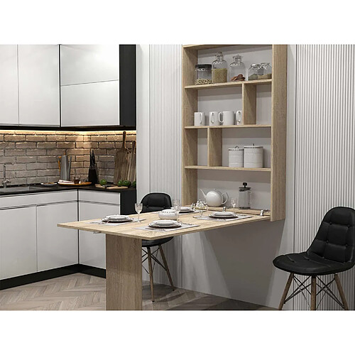 Bestmobilier Table à manger pliante - Marron