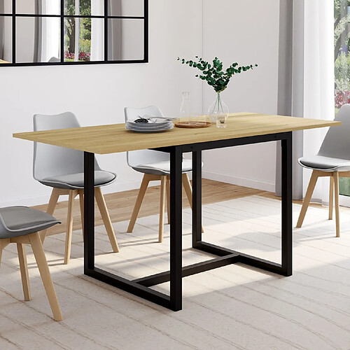 Idmarket MARKET Table DETROIT 80-160 cm