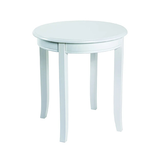 Pegane Table d'appoint ronde - Blanc