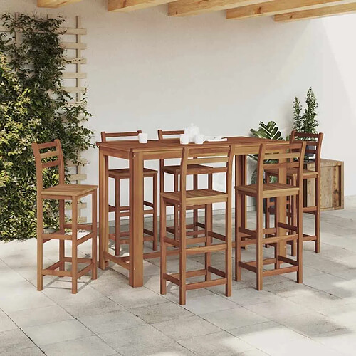 vidaXL Table de bar Bois d'Acacia