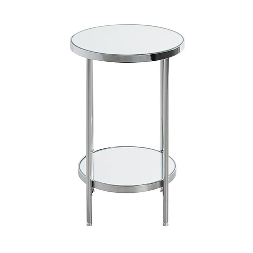 Pegane Table d'appoint ronde en métal - Gris