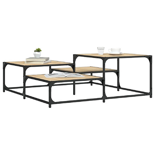 vidaXL Table Basse - Chêne Sonoma