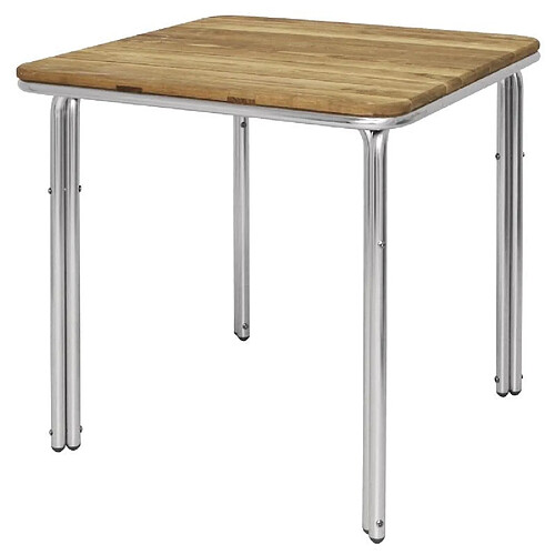 Bolero Table Carrée en Frêne et Aluminium