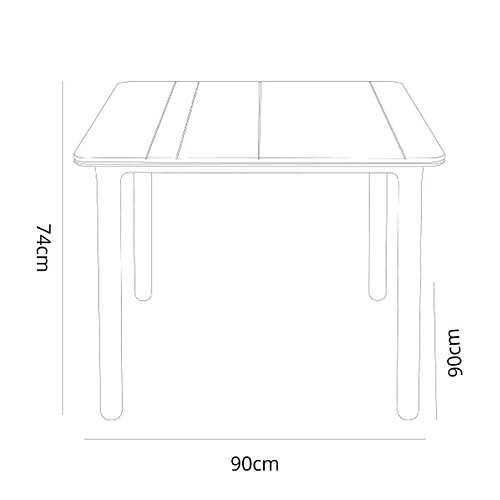 Resol table de jardin Noa ronde - Gris foncé