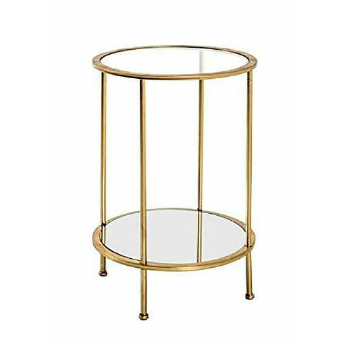 Pegane Table d'appoint ronde - Doré