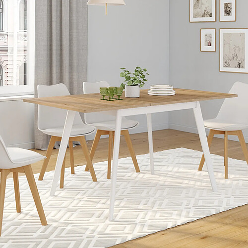 IDMARKET INGA - Table scandinave extensible, 120/160 cm