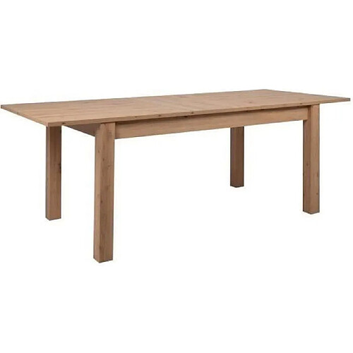 Vente-unique table à manger extensible - Chêne