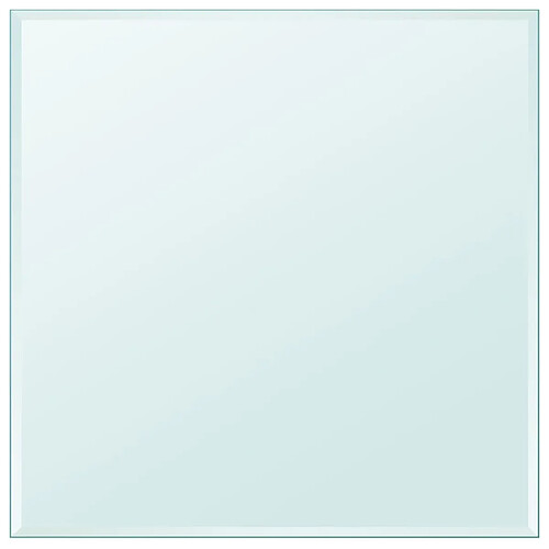 VidaXL Dessus de table carré - Verre trempé