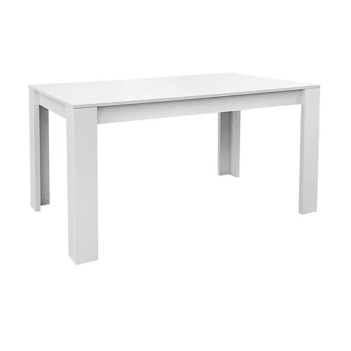 Pegane Table à manger extensible - Blanc