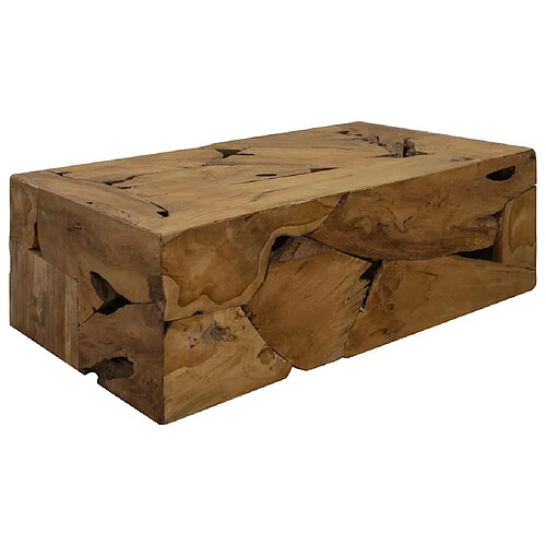 vidaXL Table basse teck véritable - 90x50x30 cm