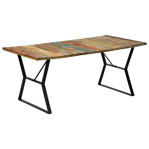 vidaXL Table Salle à Manger - Bois de Récupération