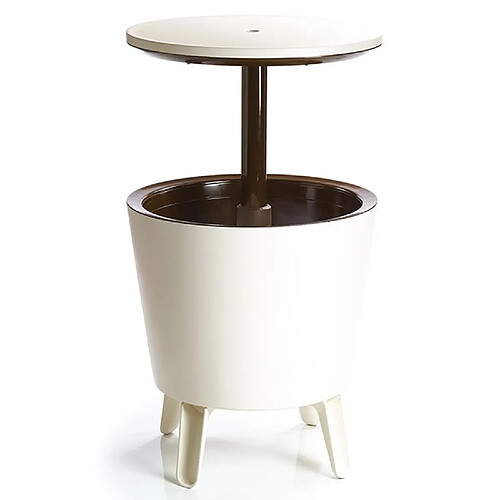 Keter table de jardin Cool Bar - crème chocolat