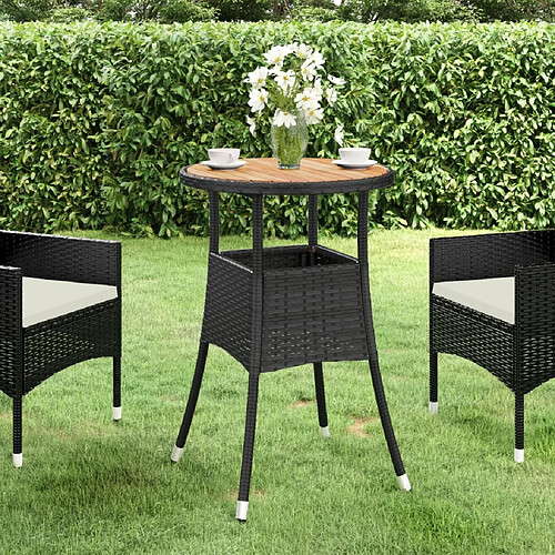 vidaXL Table de jardin Ø60 cm Noir