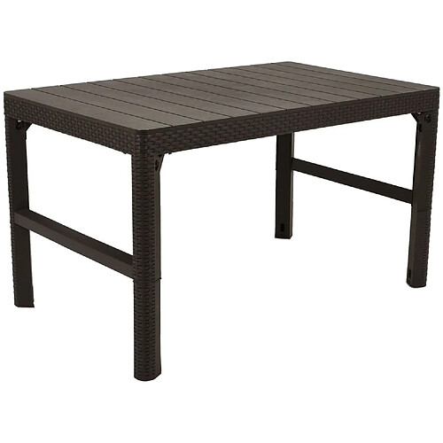 Keter Table de jardin Lyon rattan 2 en 1 - Marron