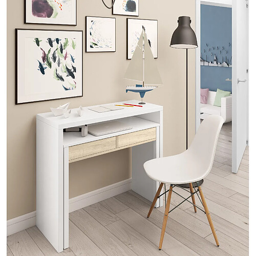 Alter Bureau console extensible - Blanc
