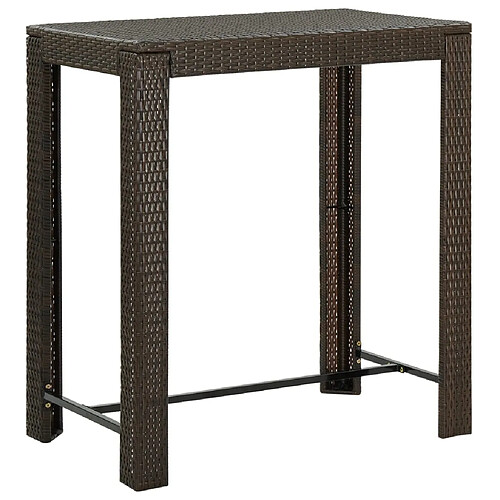 VIDAXL Table de bar de jardin marron