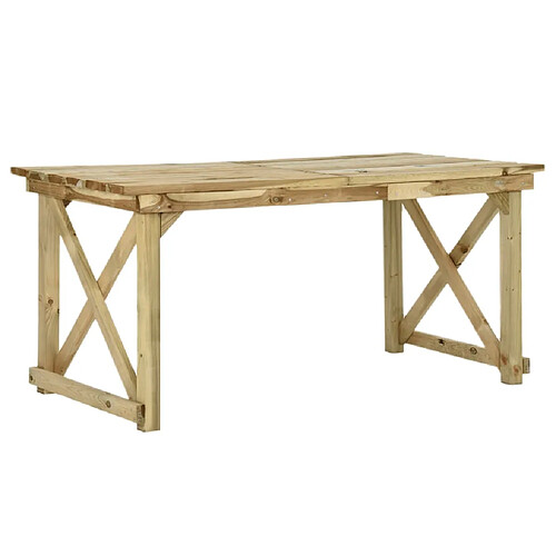 vidaXL Table de jardin - Bois de pin
