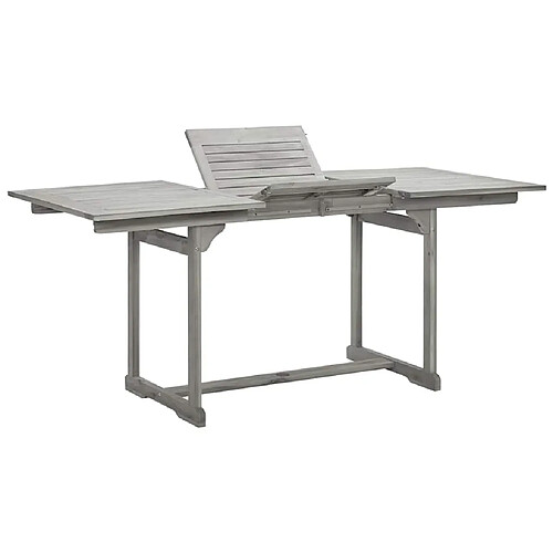 vidaXL Table à dîner de jardin bois d'acacia